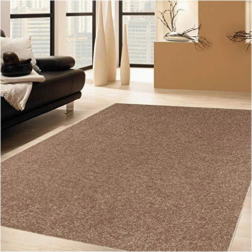 ambiant pet friendly solid color area rug brown 9x12 oval